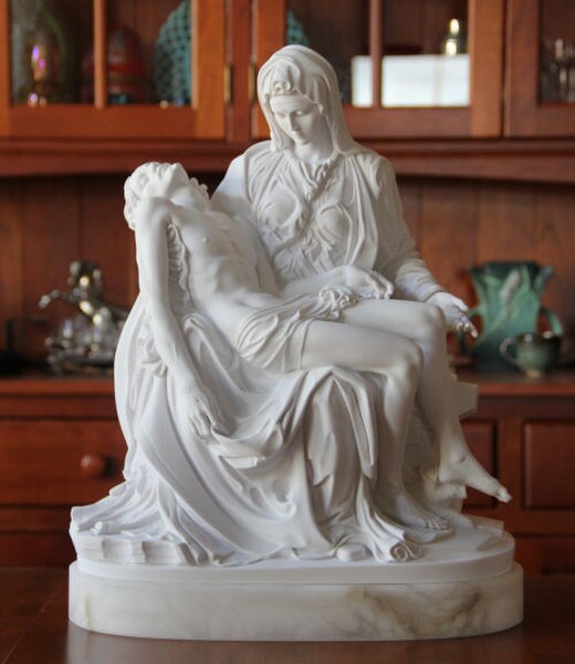Pieta Statuary Marble Large Michelangelo Reproduction the Best Statue